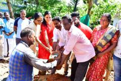 Foundation stone laid for 3 more houses  - Swapnaveedu Project