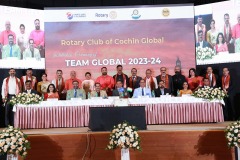 Installation ceremony of the 20th Office Bearers for Rotary Club Cochin Global 2023-24